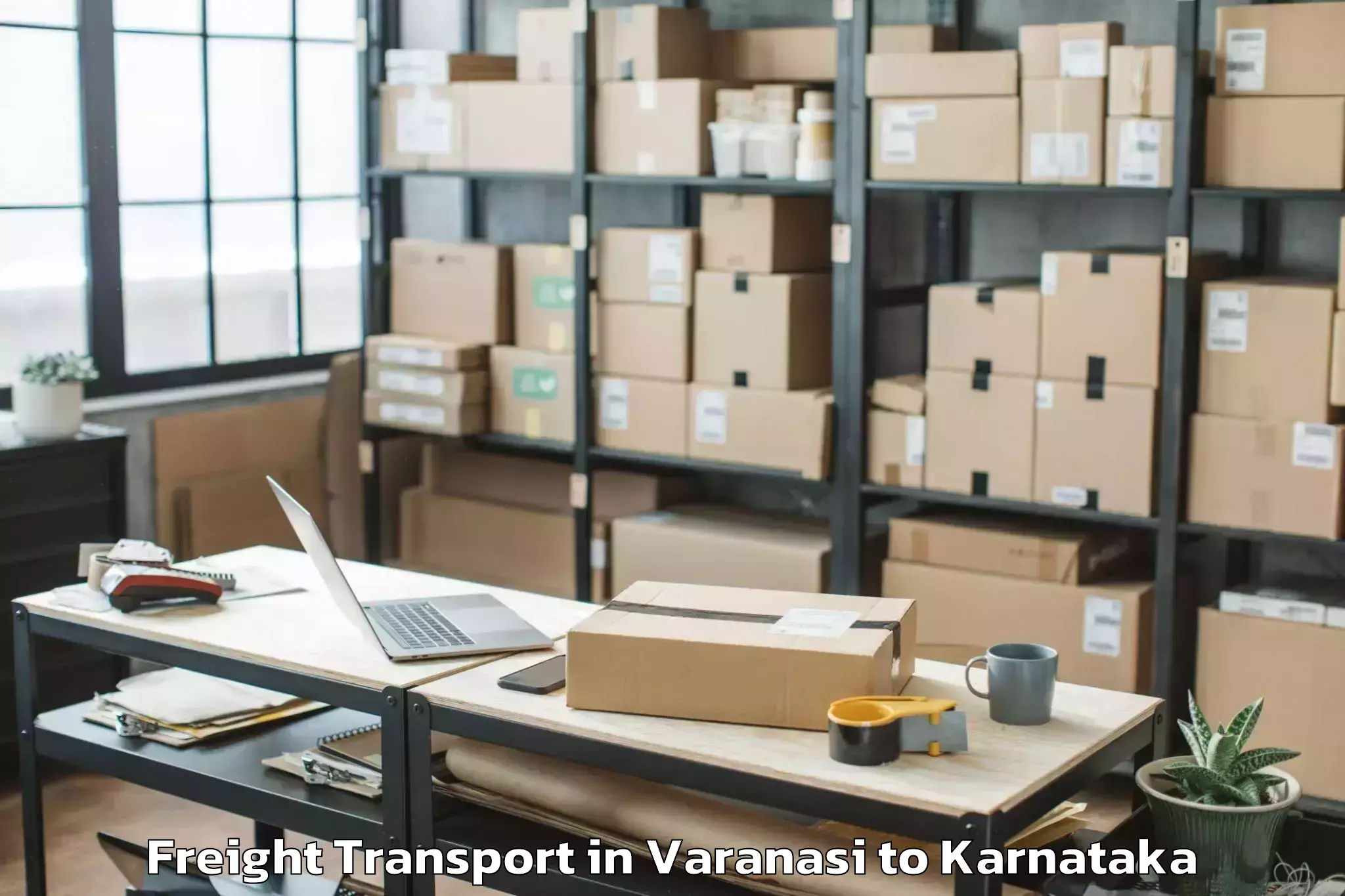 Book Varanasi to Manvi Freight Transport Online